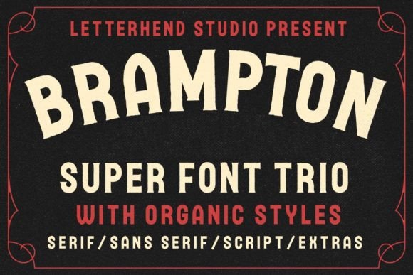 Brampton Trio: A Stylish Font Solution for Modern Designers