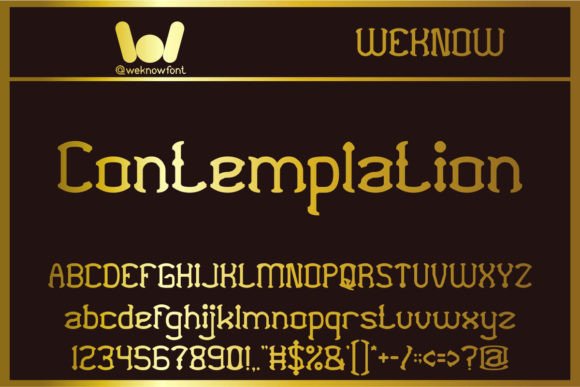 Contemplation: A Bold and Elegant Font for Modern Design
