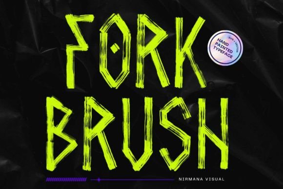 Fork Brush: A Modern Brush Display Font for Designers