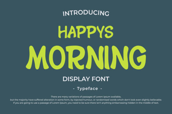 Happys Morning: A Quirky Font for Creative Projects