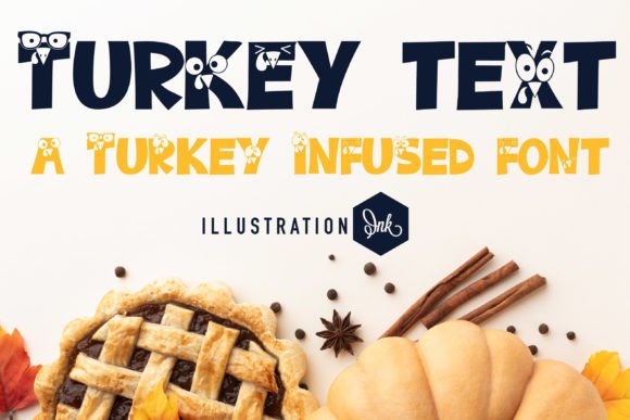 Turkey Text: A Quirky Font for Cozy Autumn Creations