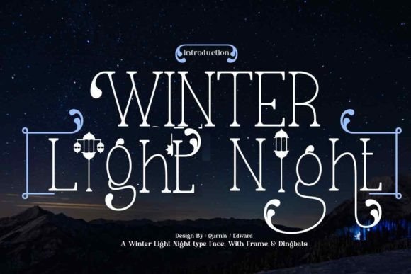 Winter Light Night: A Stylish Font for Festive and Elegant Designs